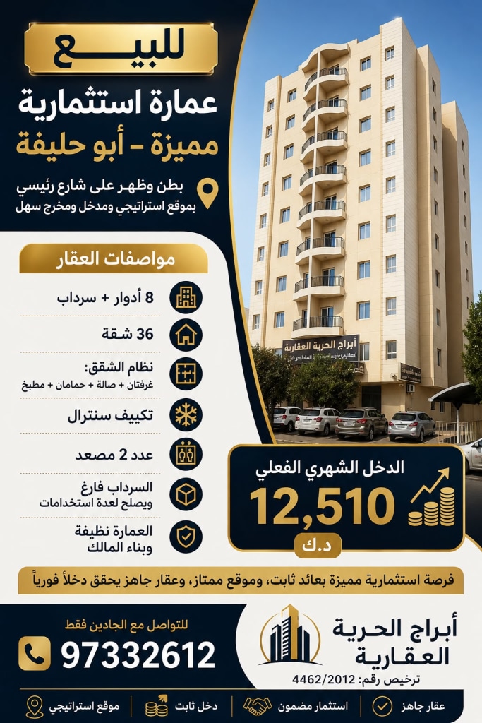 عمارة  للبيع في ابو حليفة