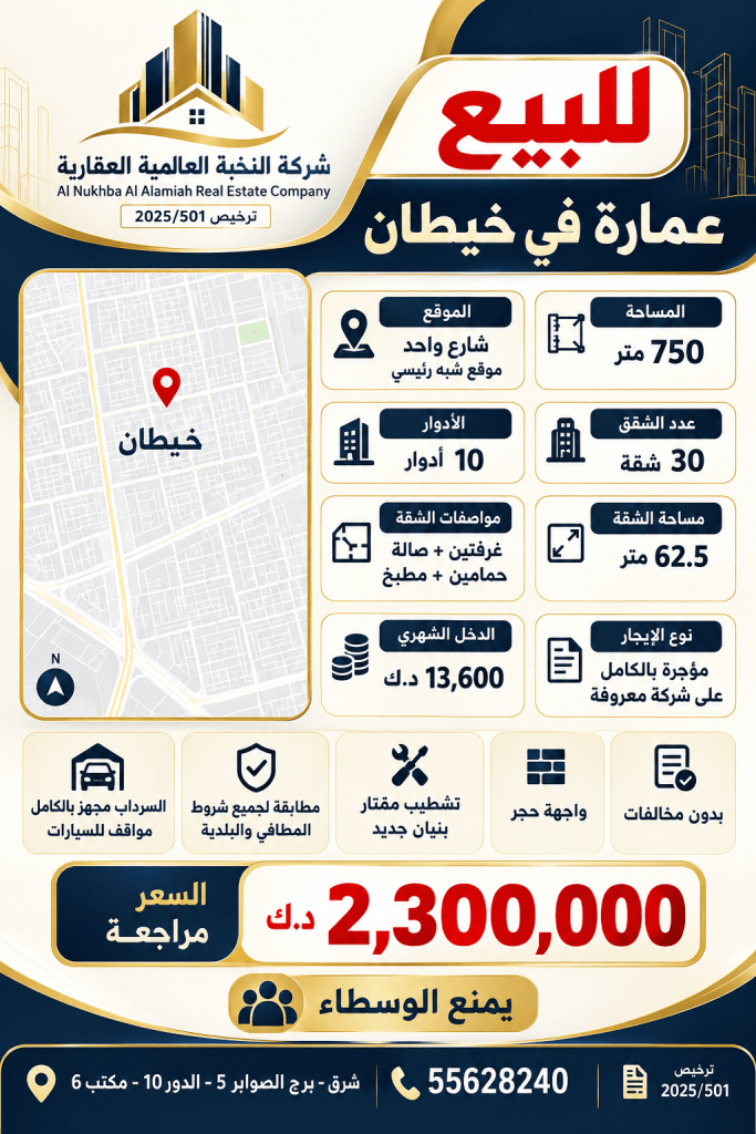 عمارة  للبيع في خيطان