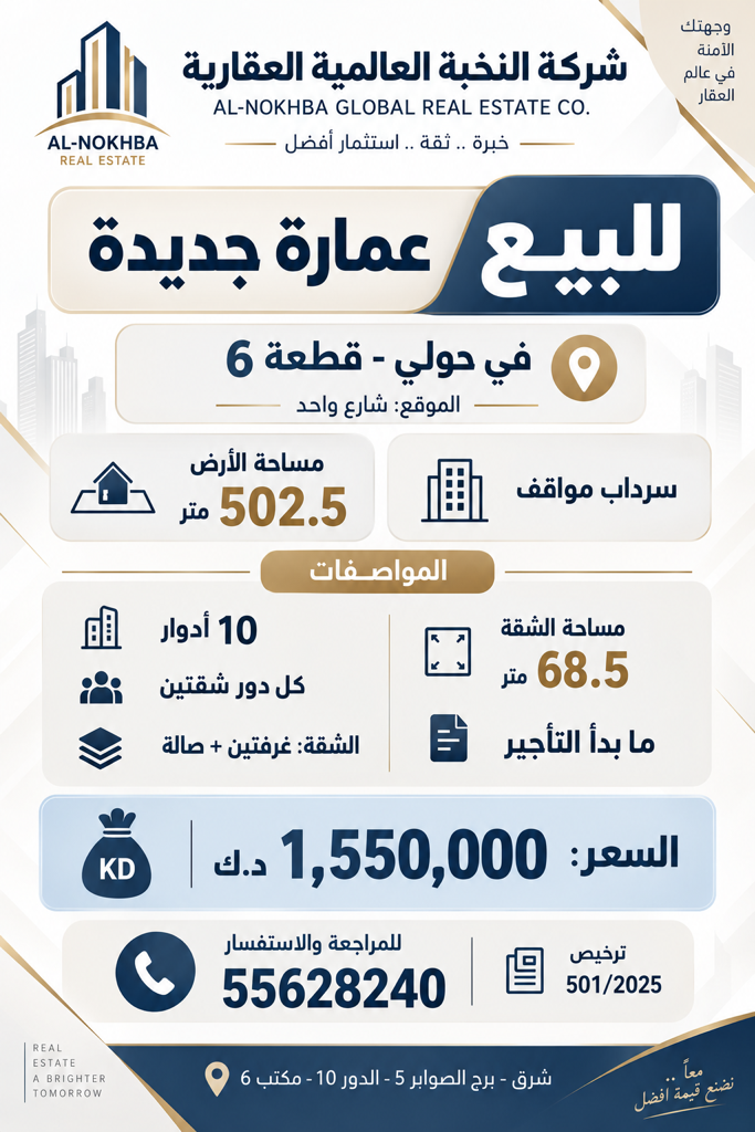 عمارة  للبيع في حولي